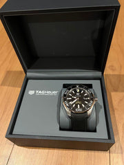 Tag Heuer Aquaracer Calibre 5 Automatic Black Dial Black Rubber Strap Watch for Men -  WAY211A.FT6151