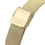 Daniel Wellington Classic Petite White Dial Gold Mesh Bracelet Watch For Women - DW00100348