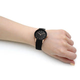 Daniel Wellington Iconic Round Case Motion Black Dial Rubber Strap Watch For Men - DW00100425