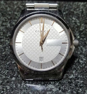 Gucci G Timeless Silver Dial Silver Steel Strap Unisex Watch - YA126442