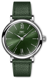 IWC Portofino Automatic Automatic Green Dial Green Leather Strap Watch for Women - IW357412