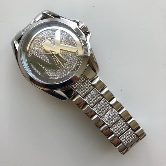 Michael Kors Bradshaw Silver Dial Silver Stainless Steel Strap Watch for Women - MK6486