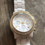 Michael Kors Runway White Dial White Steel Strap Watch for Women - MK5237