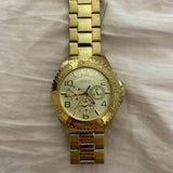 Guess BFF Multifunction Gold Dial Gold Steel Strap Watch for Men - W0231L2