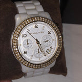 Michael Kors Runway White Dial White Steel Strap Watch for Women - MK5237