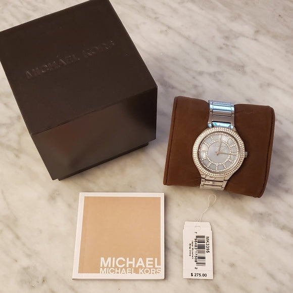 Michael Kors Kerry Mother of Pearl Dial Silver Stainless Steel