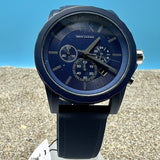 Armani Exchange Outerbanks Chronograph Blue Dial Blue Silicone Strap Watch For Men - AX7128