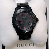 Gucci G Timeless Sport Black Dial Black Steel Strap Watch For Men - YA126230