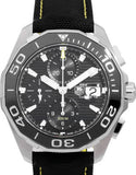 Tag Heuer Aquaracer Jam Tangan Chronograph Otomatis Black Dial Black Nylon Strap untuk Pria - CAY211A.FC6361