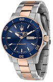 Maserati Competizione Automatic Blue Dial Two Tone Steel Strap Watch For Men - R8823100001