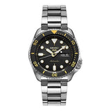 Seiko 5 Sports Automatic Black Dial Silver Steel Strap Watch For Men - SRPD57K1