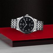 Tudor 1926 Automatic Diamonds Black Dial Silver Steel Strap Watch for Men - M91650-0004