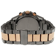 Marc Jacobs Blade Chronograph Grey Dial Two Tone Steel Strap Watch for Women - MBM8583