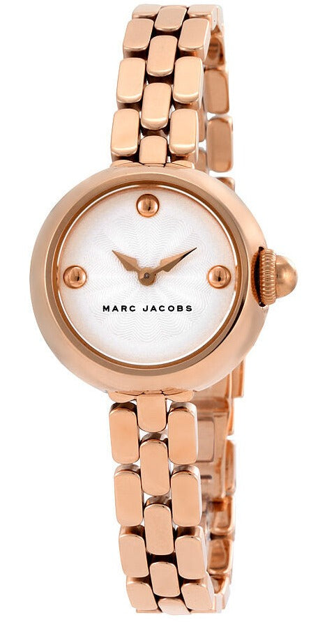 Marc Jacobs Courtney White Dial Rose Gold Steel Strap Watch for Women
