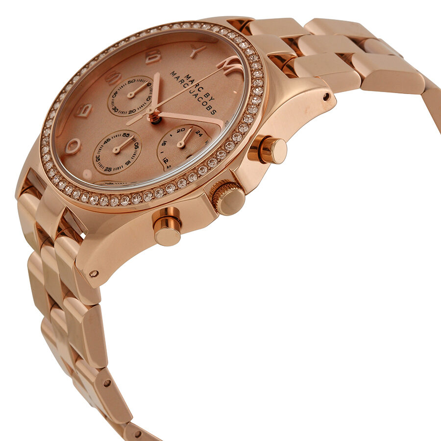 Marc Jacobs Henry Chronograph Rose Gold Dial Rose Gold Steel  display picture 3