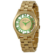 Marc Jacobs Henry Gold Dial Gold Steel Strap Watch for Women - MBM3295