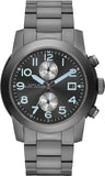 Marc Jacobs Larry Chronograph Black Dial Gunmetal Grey Steel Strap Watch for Men - MBM5031