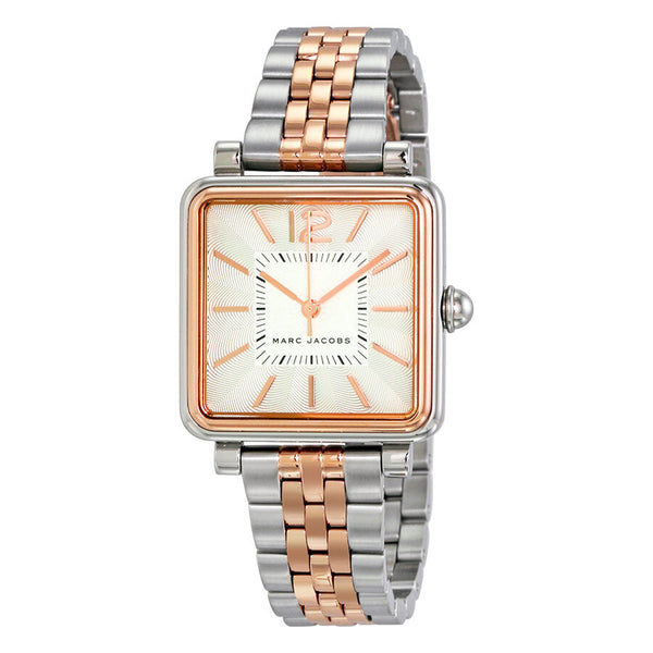 腕時計 MARC BY MARC JACOBS Marc Jacobs Vic Silver Dial Two Tone Steel Strap Watch for Women