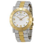 Marc Jacobs Amy Silver Dial Two Tone Steel Strap Watch for Women - MBM3139