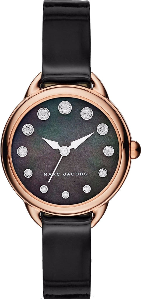 Marc Jacobs Betty Mother of Pearl Black Dial Black Leather  display picture 1