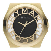 Marc Jacobs Henry Skeleton Black Dial Black Leather Strap Watch for Women - MBM1246