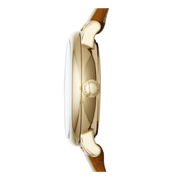 Marc Jacobs Baker White Dial Brown Leather Strap Watch for Women - MBM1317