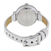 Marc Jacobs Sally White Dial White Leather Strap Watch for Women - MBM1350