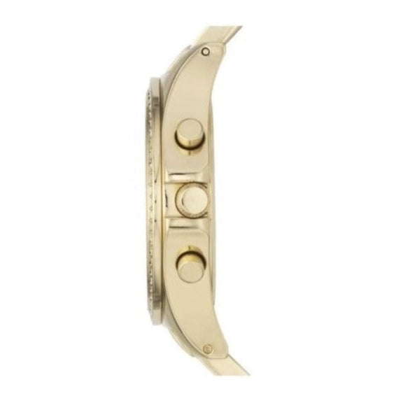 Marc Jacobs Chronograph Gold Dial Gold Steel Strap Watch for Women - MBM3105 Marc Jacobs Henry Chronograph Gold Dial Gold Steel Strap  main image 4