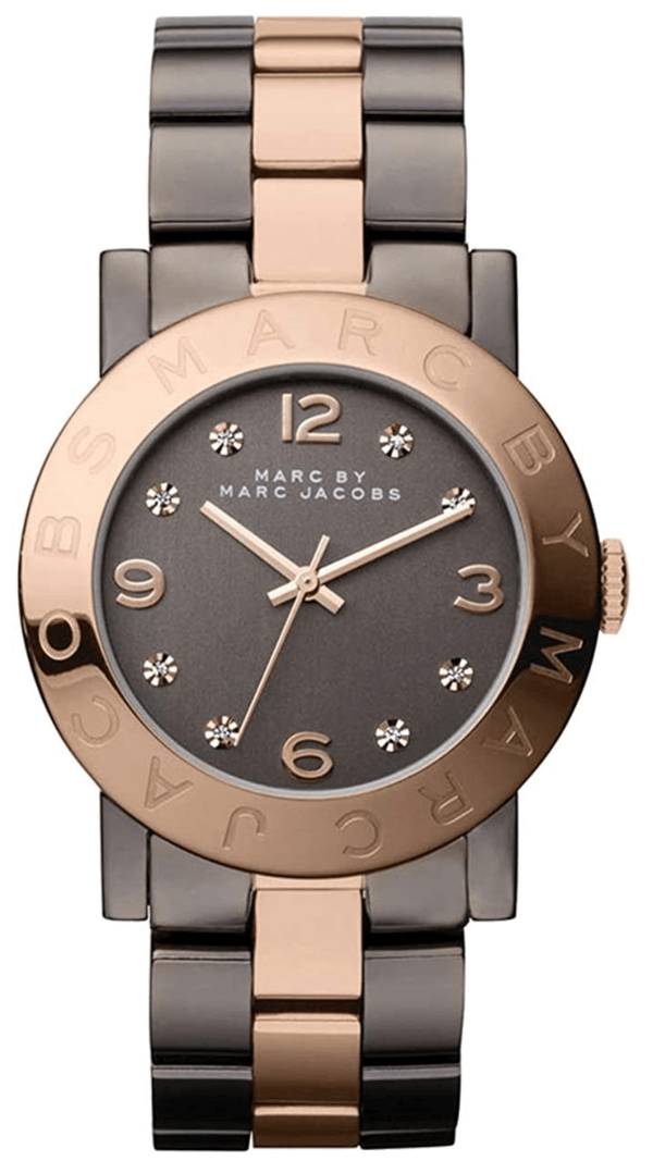 Marc Jacobs Amy Grey Dial Two Tone Steel Strap Watch for Women - MBM3195