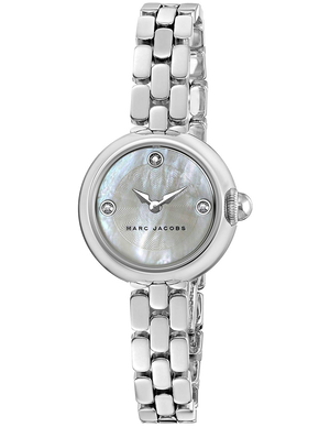 Marc Jacobs Courtney Mother of Pearl White Dial Silver Steel Strap Watch for Women - MJ3459