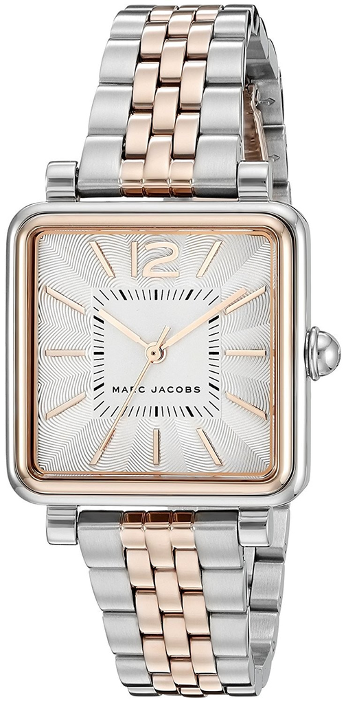 Marc Jacobs Vic Silver Dial Two Tone Steel Strap Watch for Women