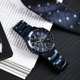 Maserati SFIDA Chronograph Blue Dial Blue Steel Strap Watch For Men - R8873640023