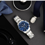 Maserati Competizione Chronograph Blue Dial Silver Steel Strap Watch For Men - R8873600002