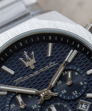 Maserati Stile Chronograph Blue Dial Silver Steel Strap Watch For Men - R8873642006