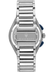 Maserati Triconic Quartz Blue Dial Silver Steel Strap Watch For Men - R8873639001