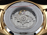 Maserati SFIDA Black Dial Yellow Gold Toned Stainless Steel Watch For Men - R8823140003