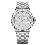 Maurice Lacroix Aikon Date White Dial Silver Steel Strap Watch for Men - AI1008-SS002-131-1