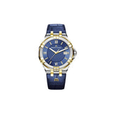 Maurice Lacroix Aikon Blue Dial Blue Leather Strap Watch for Men - AI1008-PVY11-432-1