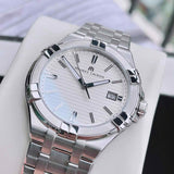 Maurice Lacroix Aikon Date White Dial Silver Steel Strap Watch for Men - AI1008-SS002-131-1