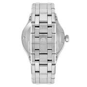 Maurice Lacroix Aikon Date Quartz Black Dial Silver Steel Strap Watch for Men - AI1108-SS002-330-1