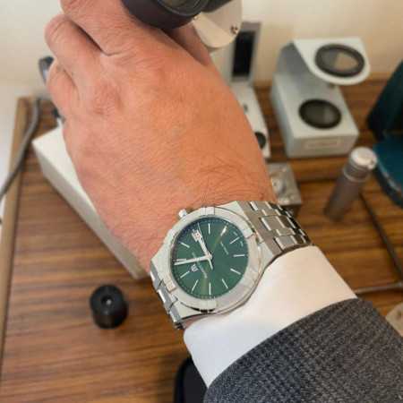 Maurice Lacroix Aikon Date Quartz Green Dial Silver Steel Strap Watch for  Men