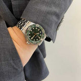 Maurice Lacroix Aikon Venturer Green Dial Silver Steel Strap Watch for Men - AI6057-SSL52-630-1