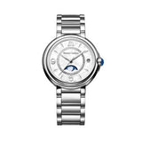 Maurice Lacroix Fiaba Moonphase White Mother of Pearl Dial Silver Steel Strap Watch for Women - FA1084-SS002-170-1