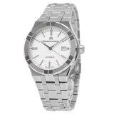 Maurice Lacroix Aikon Date White Dial Silver Steel Strap Watch for Men - AI1008-SS002-131-1