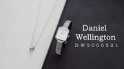 Daniel Wellington Quadro Studio White Dial Silver Mesh Bracelet Watch For Women - DW00100521