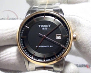 Tissot Luxury Powermatic 80 Black Dial Silver Steel Strap Watch For Men - T086.407.22.051.00