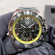 Tag Heuer Formula 1 Chronograph Black Dial Silver Steel Strap Watch for Men- CAZ101AC.BA0842