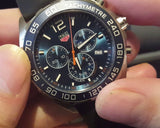 Tag Heuer Formula 1 Jam Tangan Tali Karet Hitam Dial Biru untuk Pria - CAZ1014.FT8024