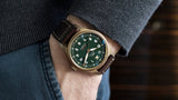 IWC Pilot's Watch Automatic Spitfire Green Dial Brown Leather Strap Watch for Men - IW326802