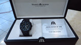 Maurice Lacroix Aikon Chronograph Limited Edition Black Dial Black Leather Strap Watch for Men - AI1018-PVB01-337-1